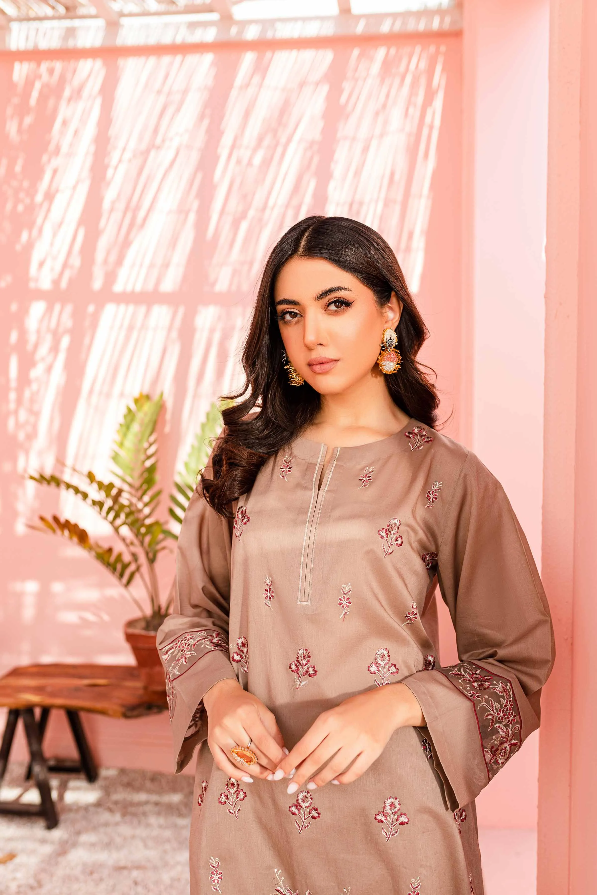 2 Piece - Dyed Embroidered Suit - 42301026