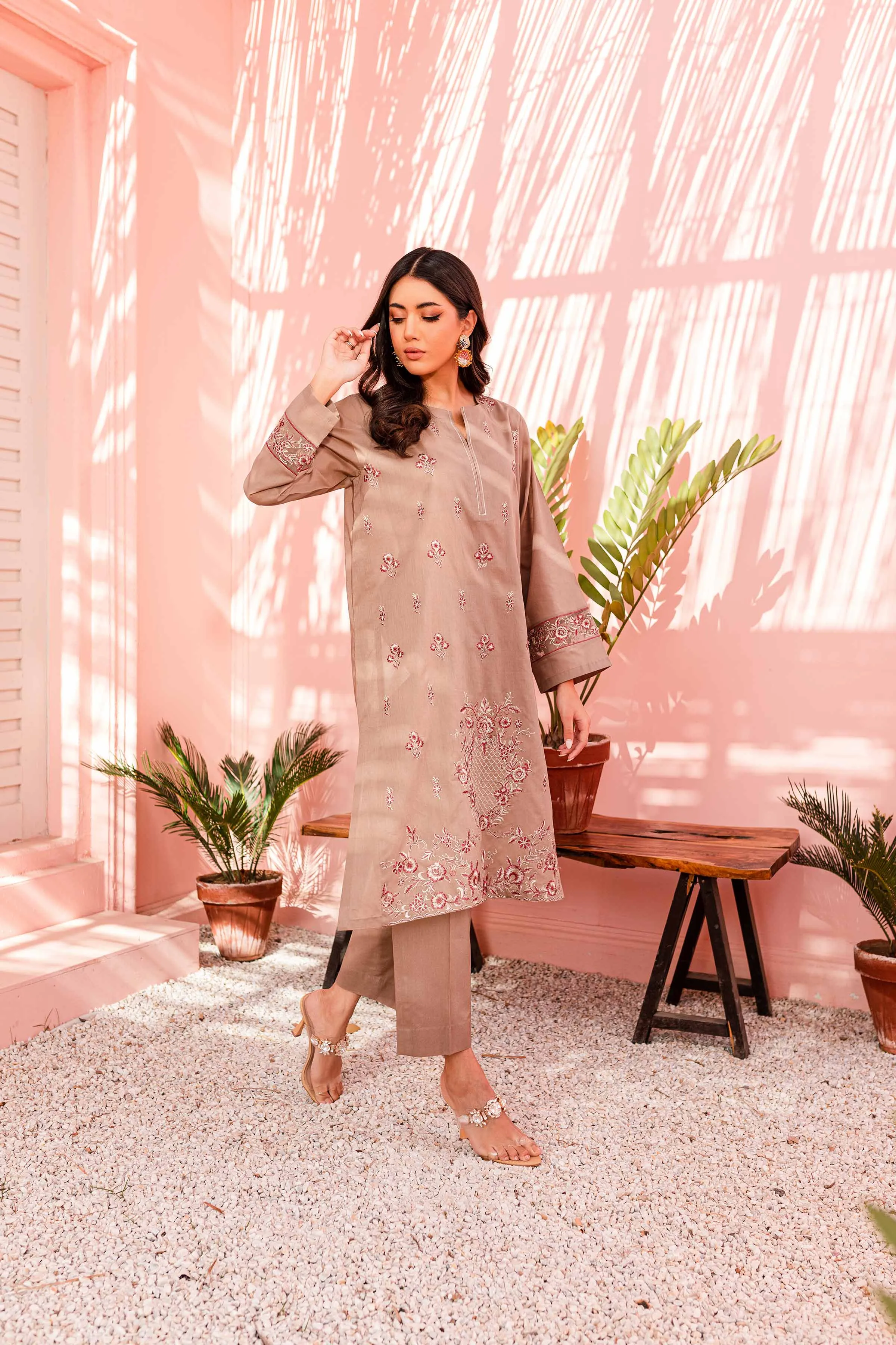 2 Piece - Dyed Embroidered Suit - 42301026