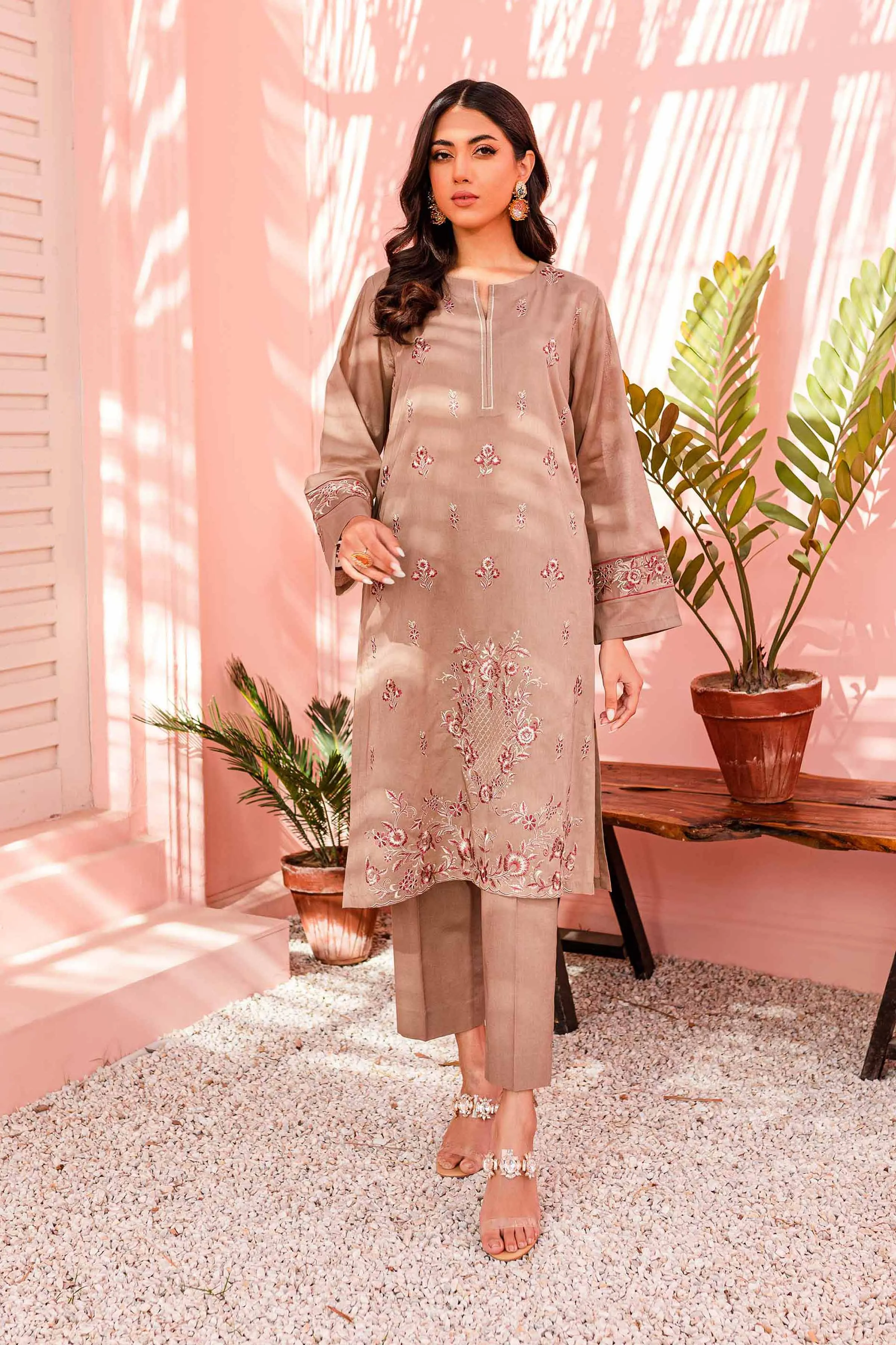 2 Piece - Dyed Embroidered Suit - 42301026