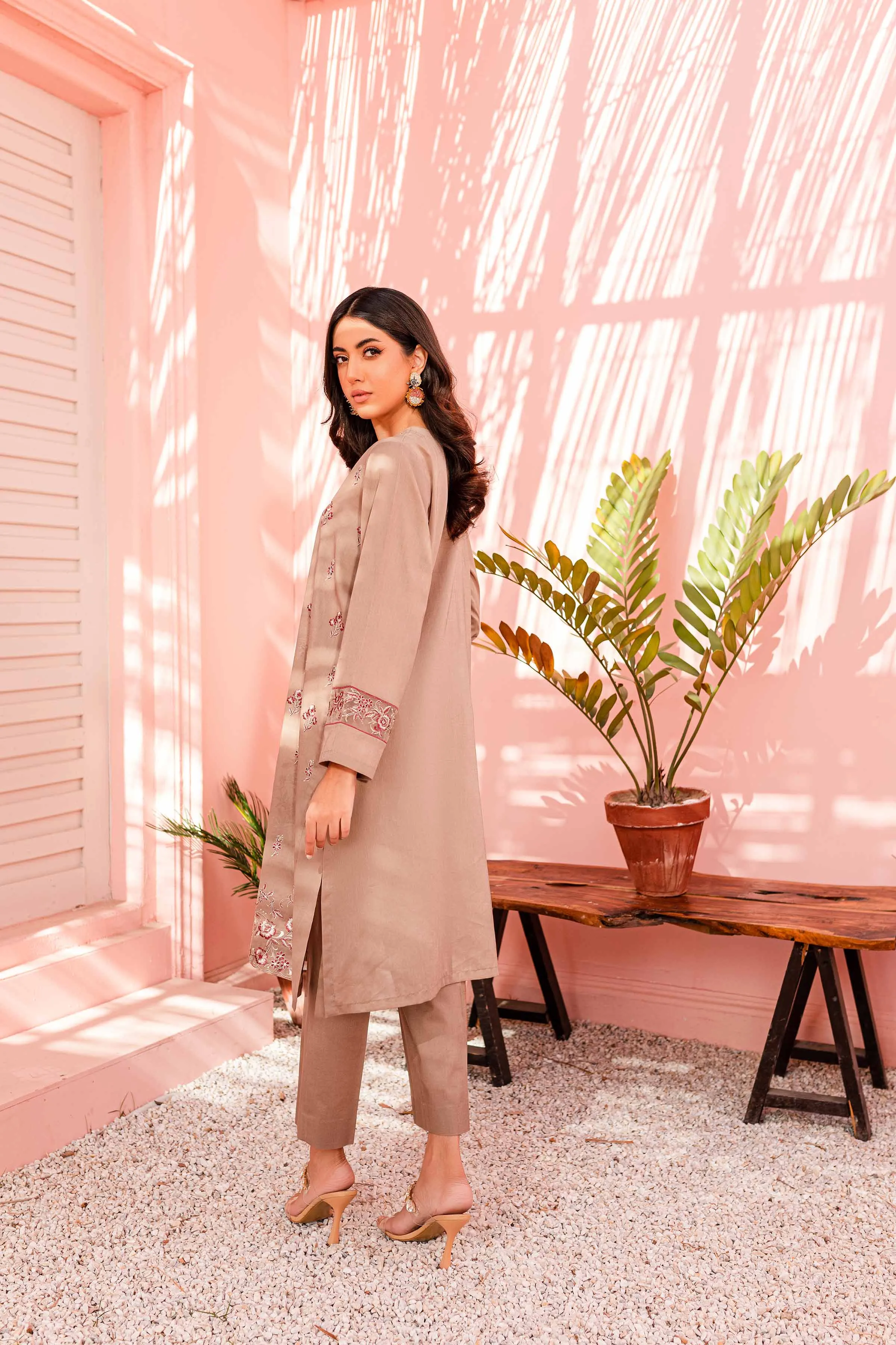 2 Piece - Dyed Embroidered Suit - 42301026