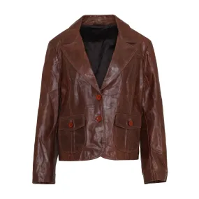 70s, Chrome-Tanned, Wide Notched Lapels, Equestrian Silhouette