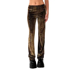 90s Velvet Snakeskin Pants (S)