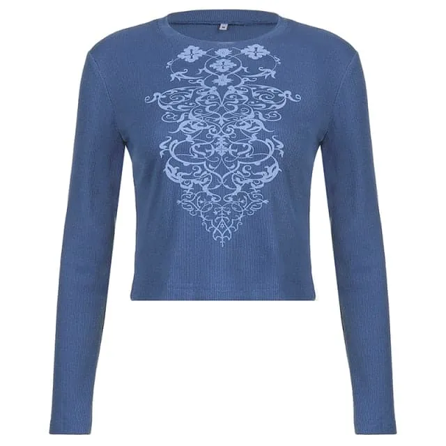 90s Vintage Fairy Grunge Graphic Long Sleeve Tee