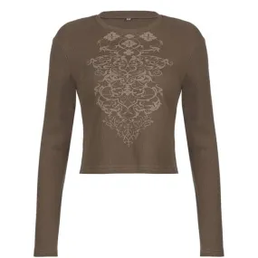 90s Vintage Fairy Grunge Graphic Long Sleeve Tee