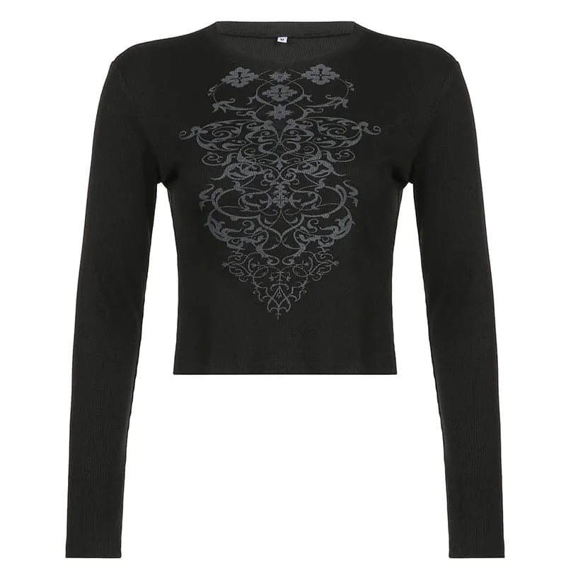 90s Vintage Fairy Grunge Graphic Long Sleeve Tee