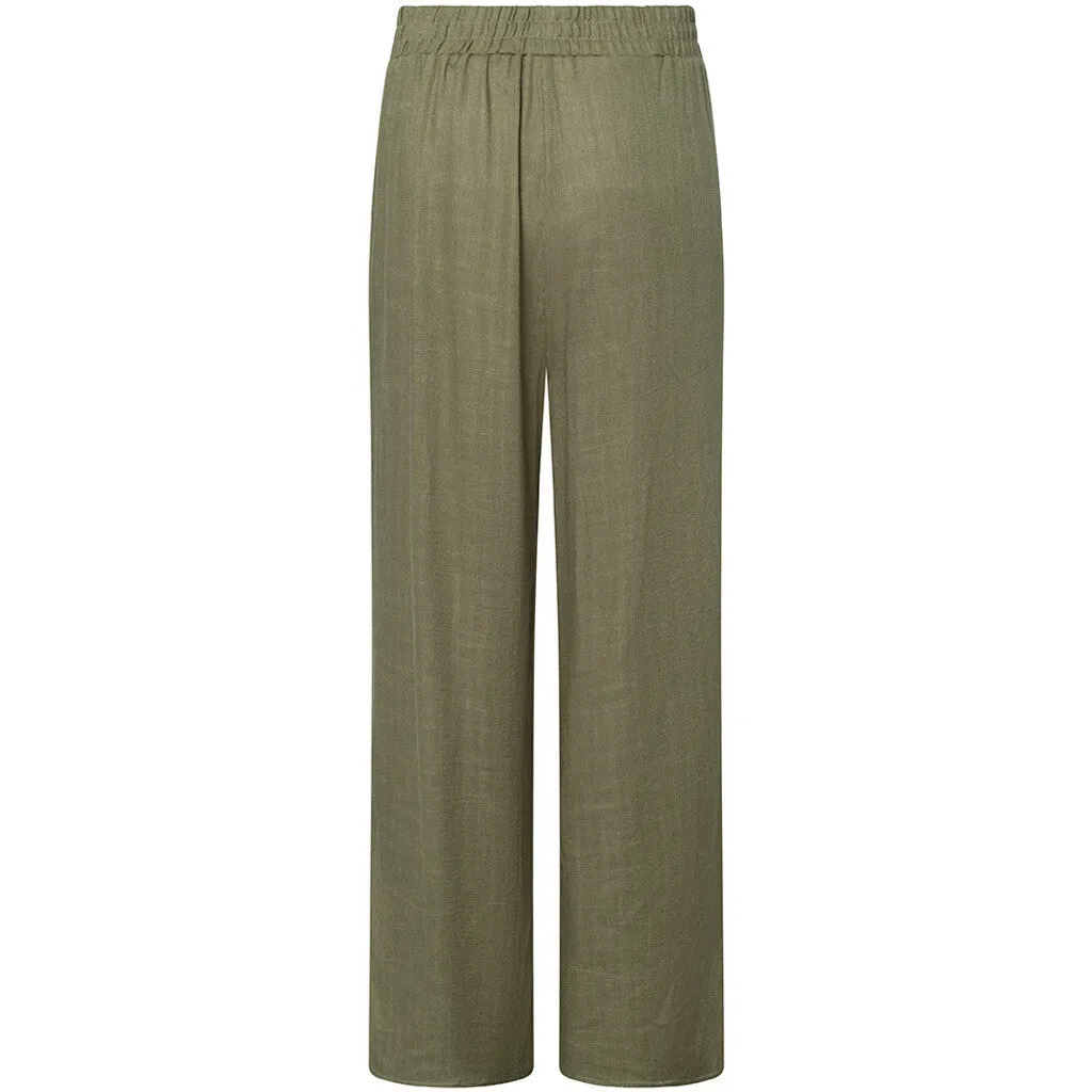 Beautiful Sofia pants with slit at bottom front / 100032 - Khaki (Visione)