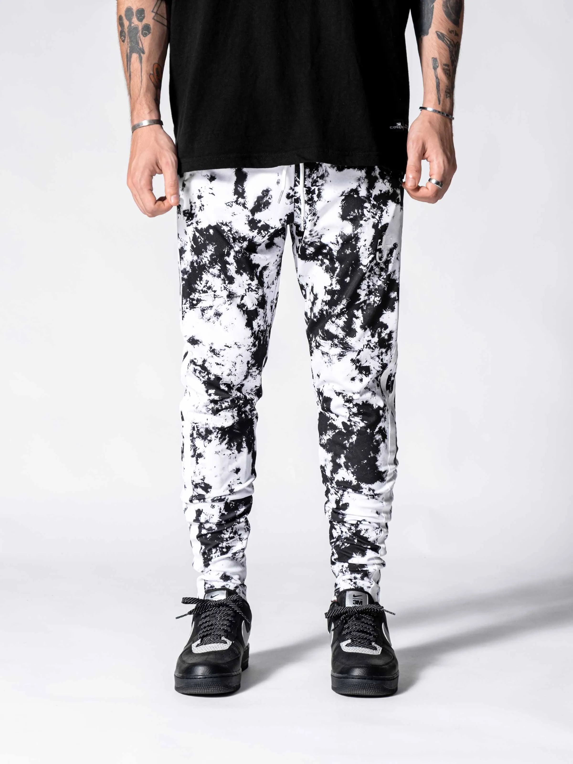 Bleached on Black Sweatpants