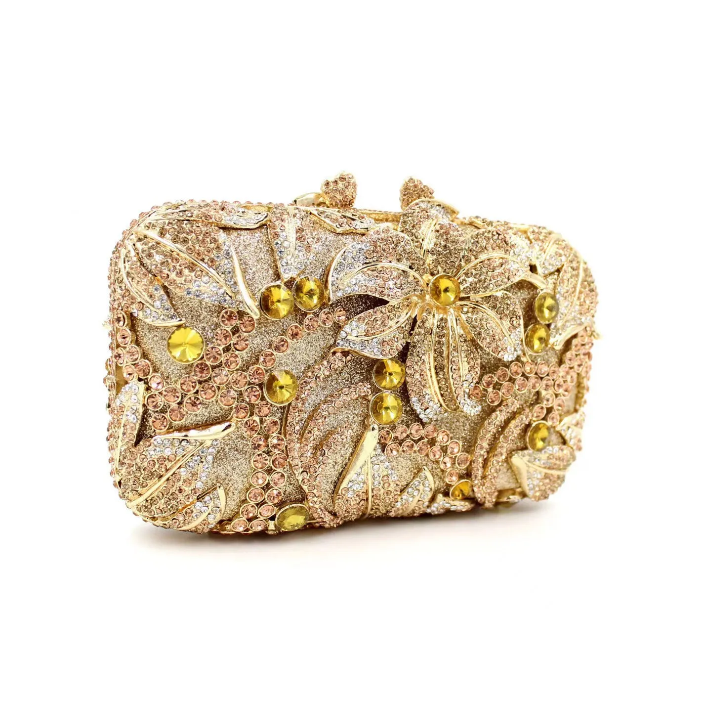 Bridal Inlaid Rhinestone Lily Clutch, Evening Bag,Prom Clutch-i7bags