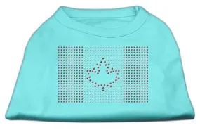 Canadian Flag Rhinestone Shirts Aqua XXXL(20)