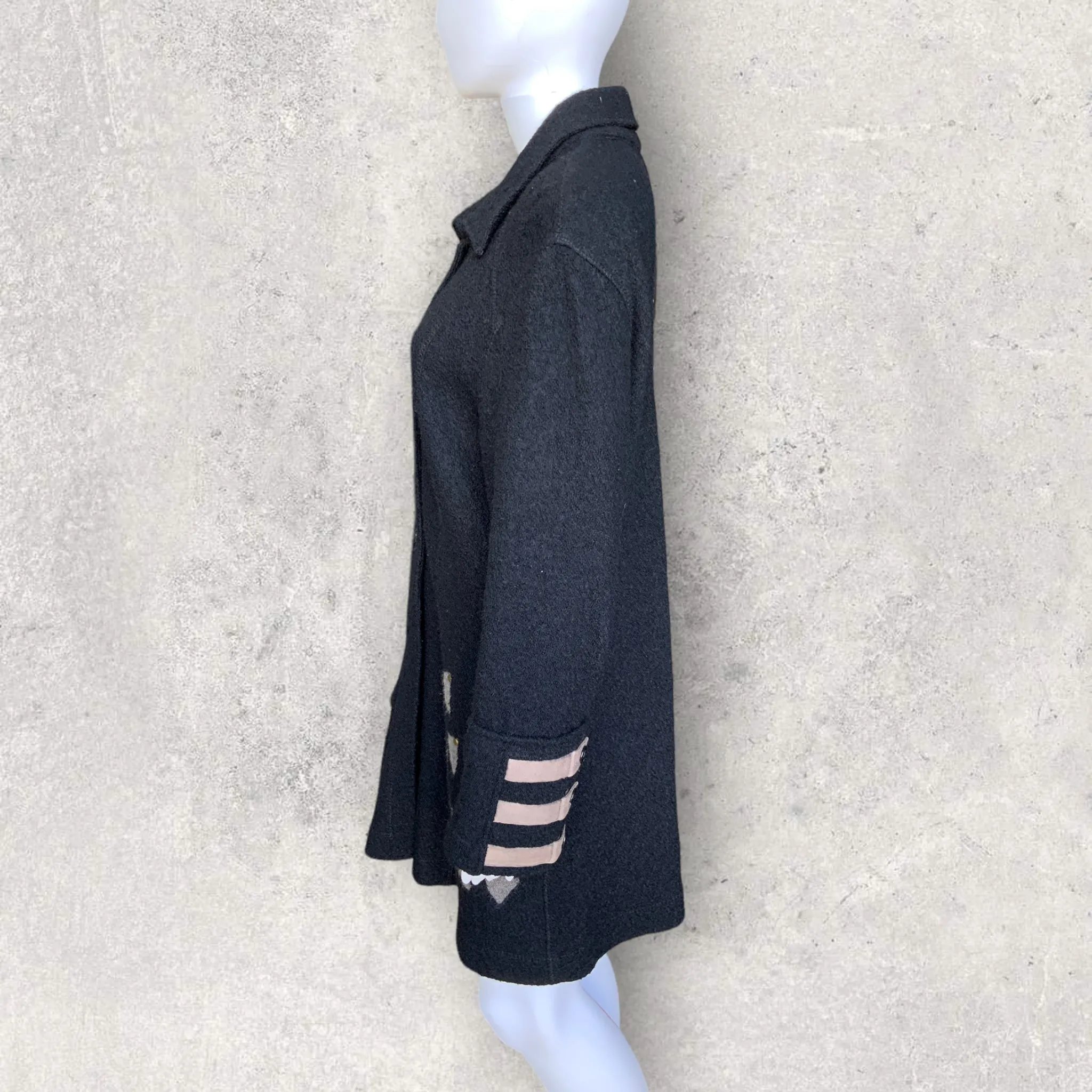 CHELSEA DESIGN Vintage Wool Blend Long Coat - Size 14