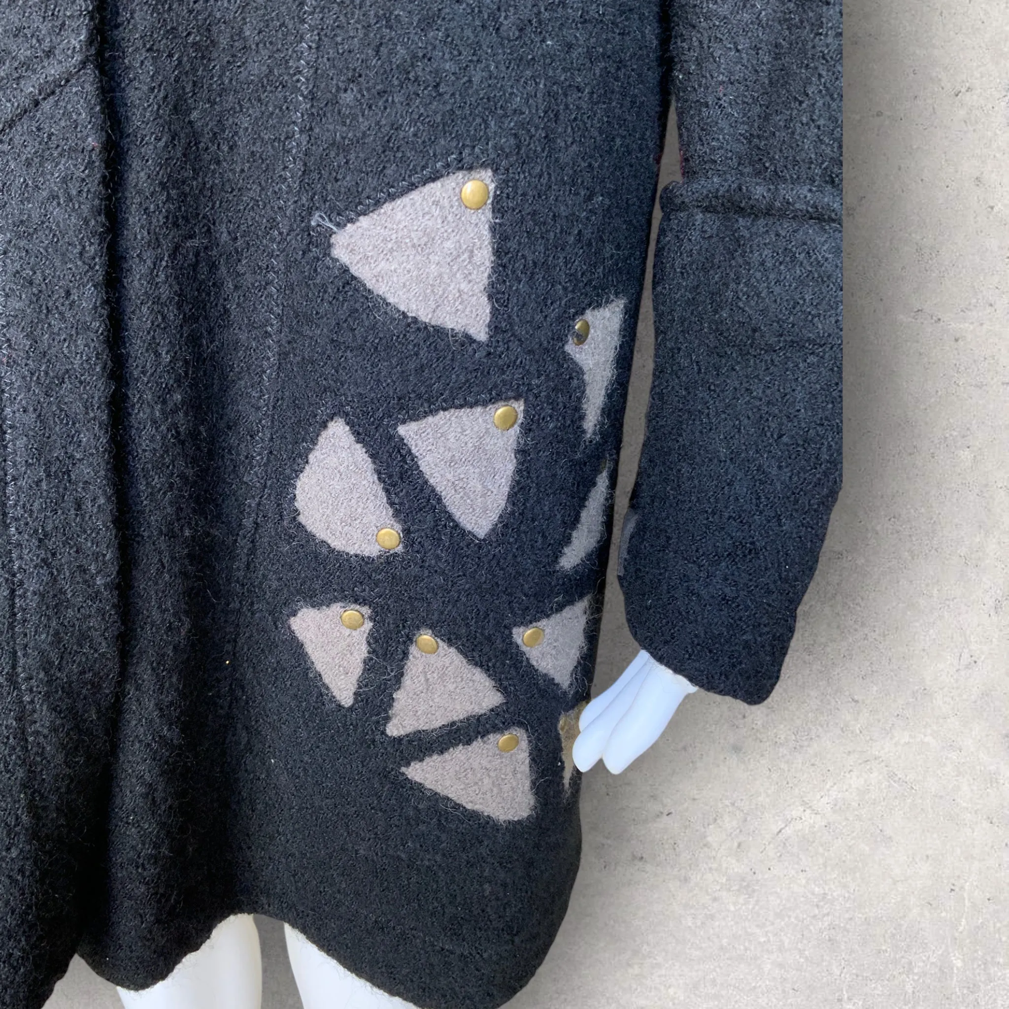 CHELSEA DESIGN Vintage Wool Blend Long Coat - Size 14