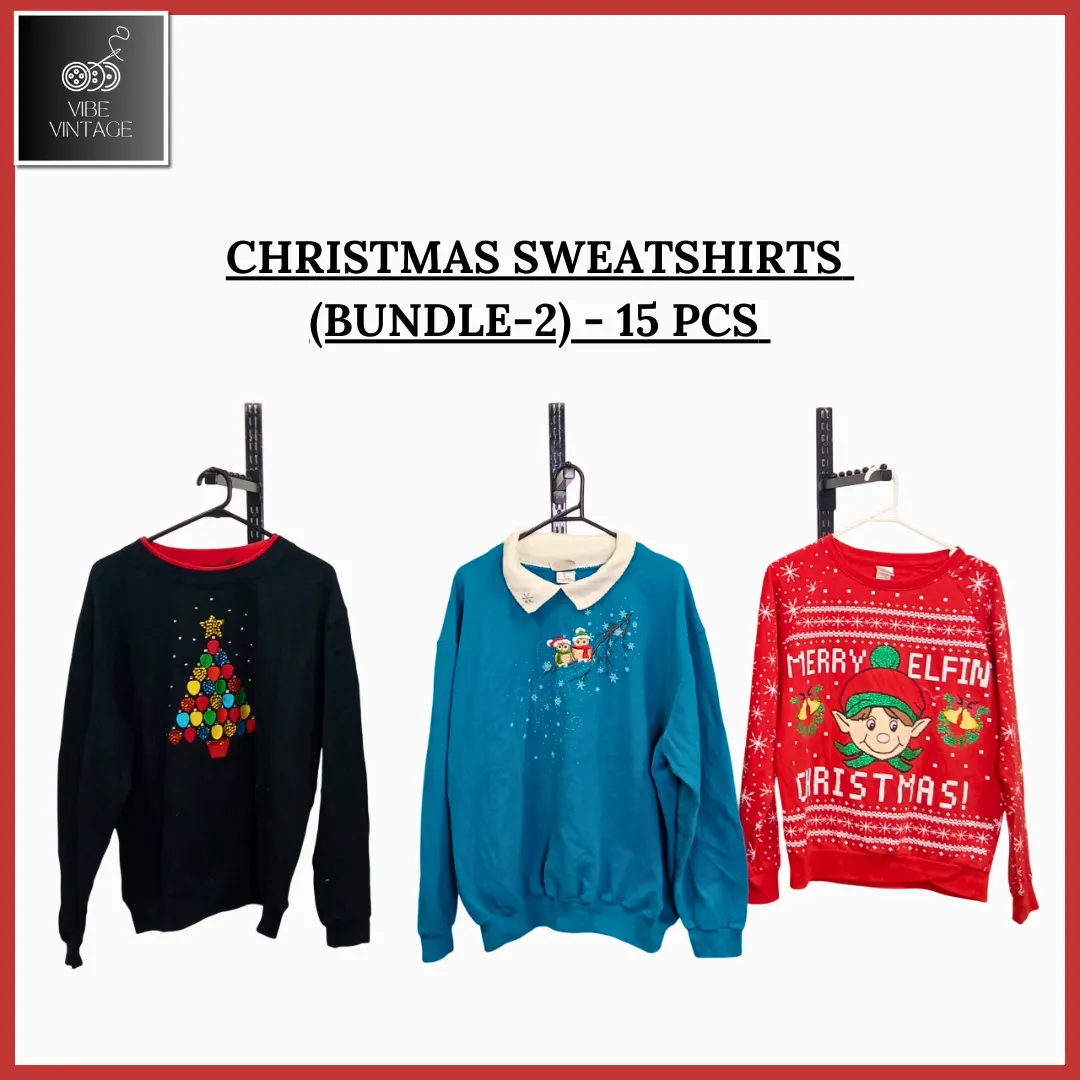CHRISTMAS SWEATSHIRTS (BUNDLE 2) - 15 PCS