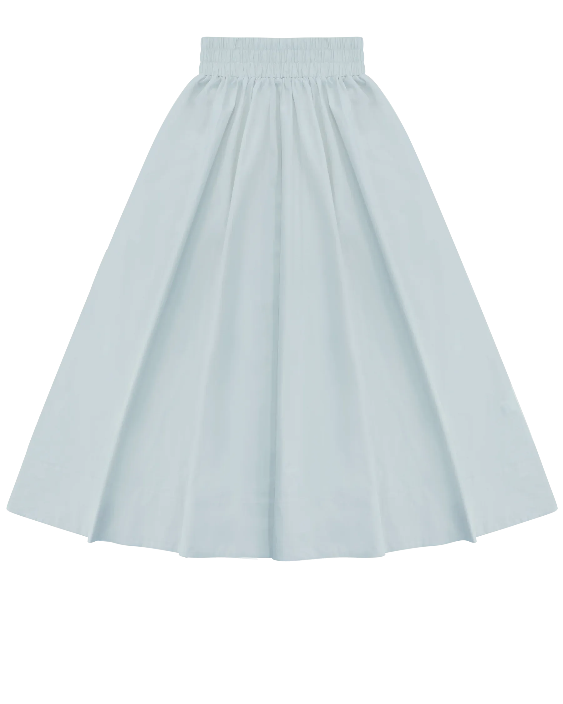 Cinched Poplin Skirt