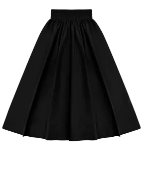 Cinched Poplin Skirt