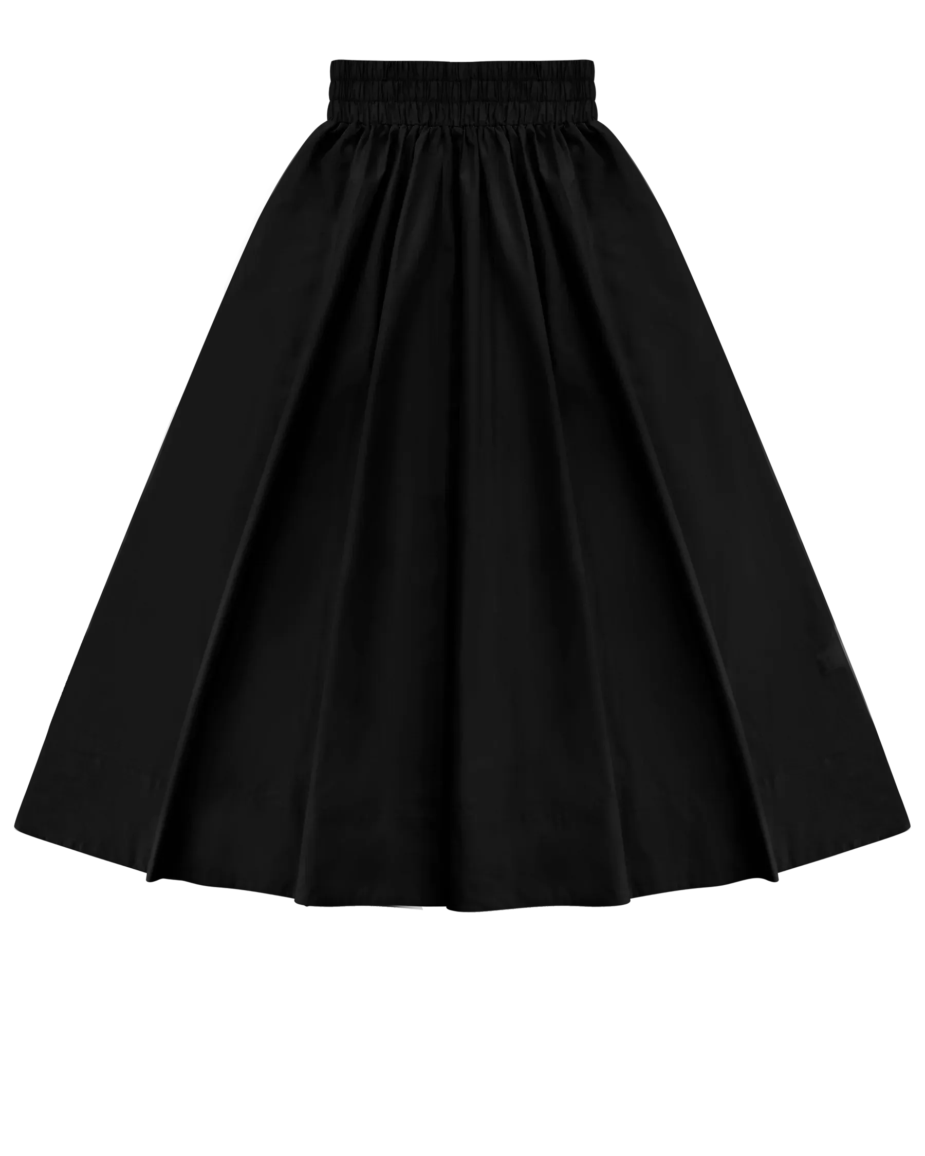 Cinched Poplin Skirt