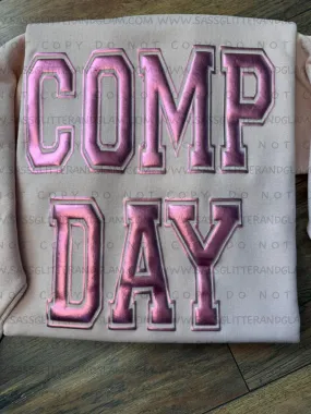 COMP DAY metallic puff sweatshirt