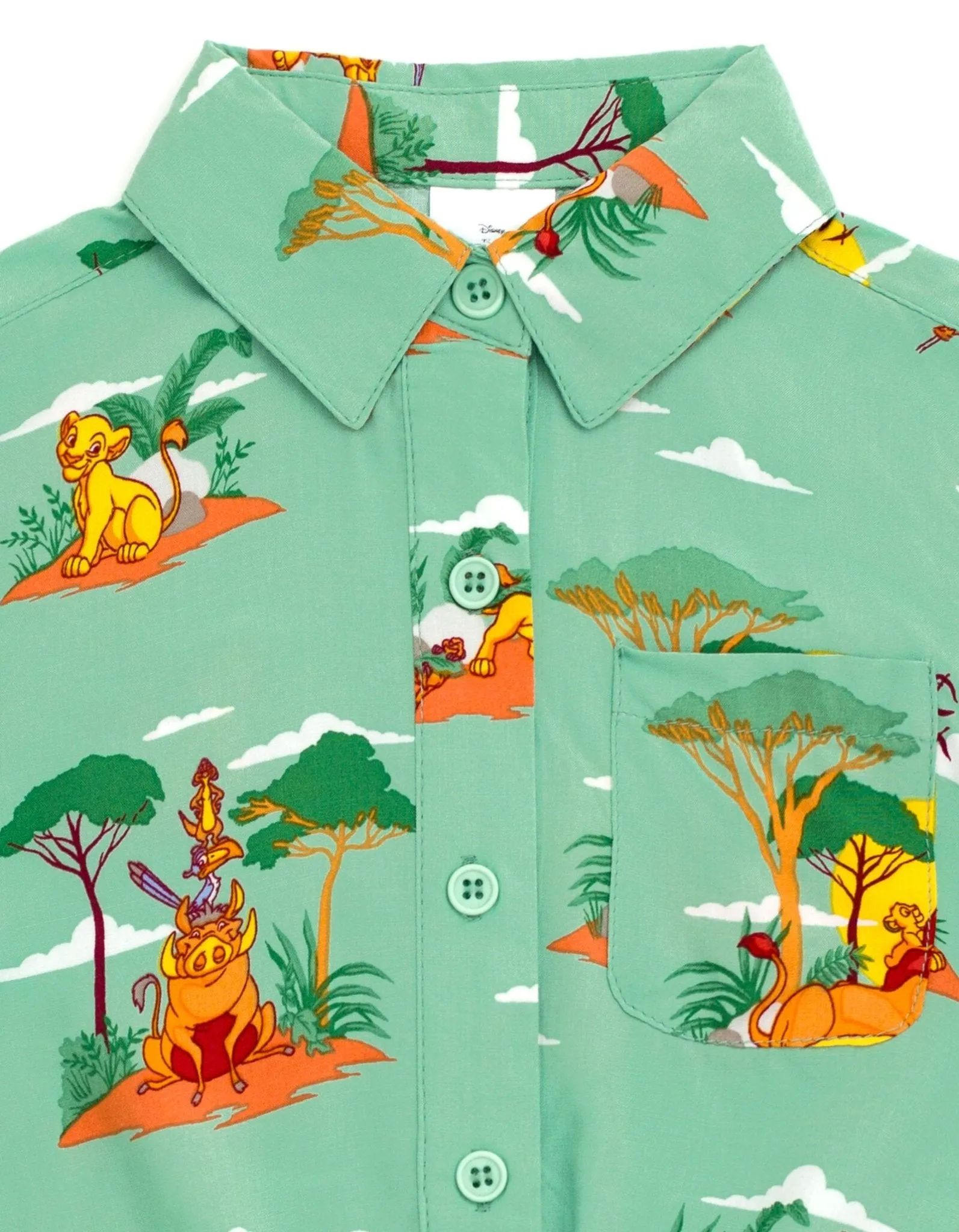 Disney Lion King Matching Family Hawaiian Button Down Dress Shirt