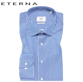 Eterna 1863 Royal Blue Stripe Shirt Blue
