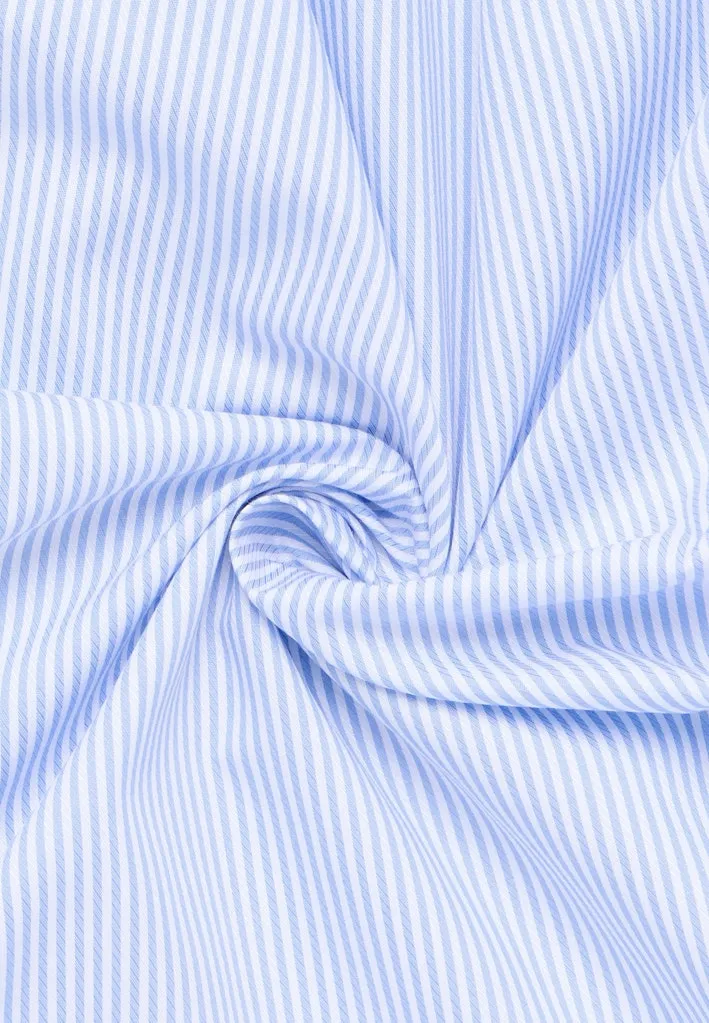 Eterna X-Tall Classic Blue Stripe Shirt Blue