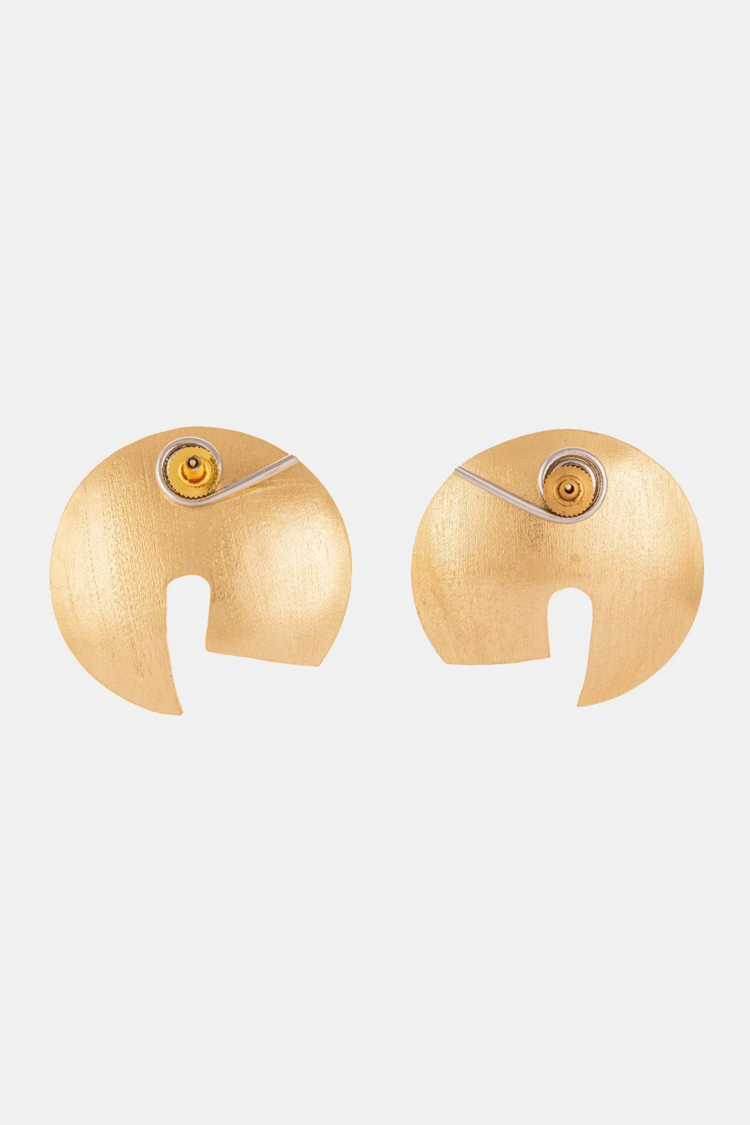 Filigree Shape Golden Earrings
