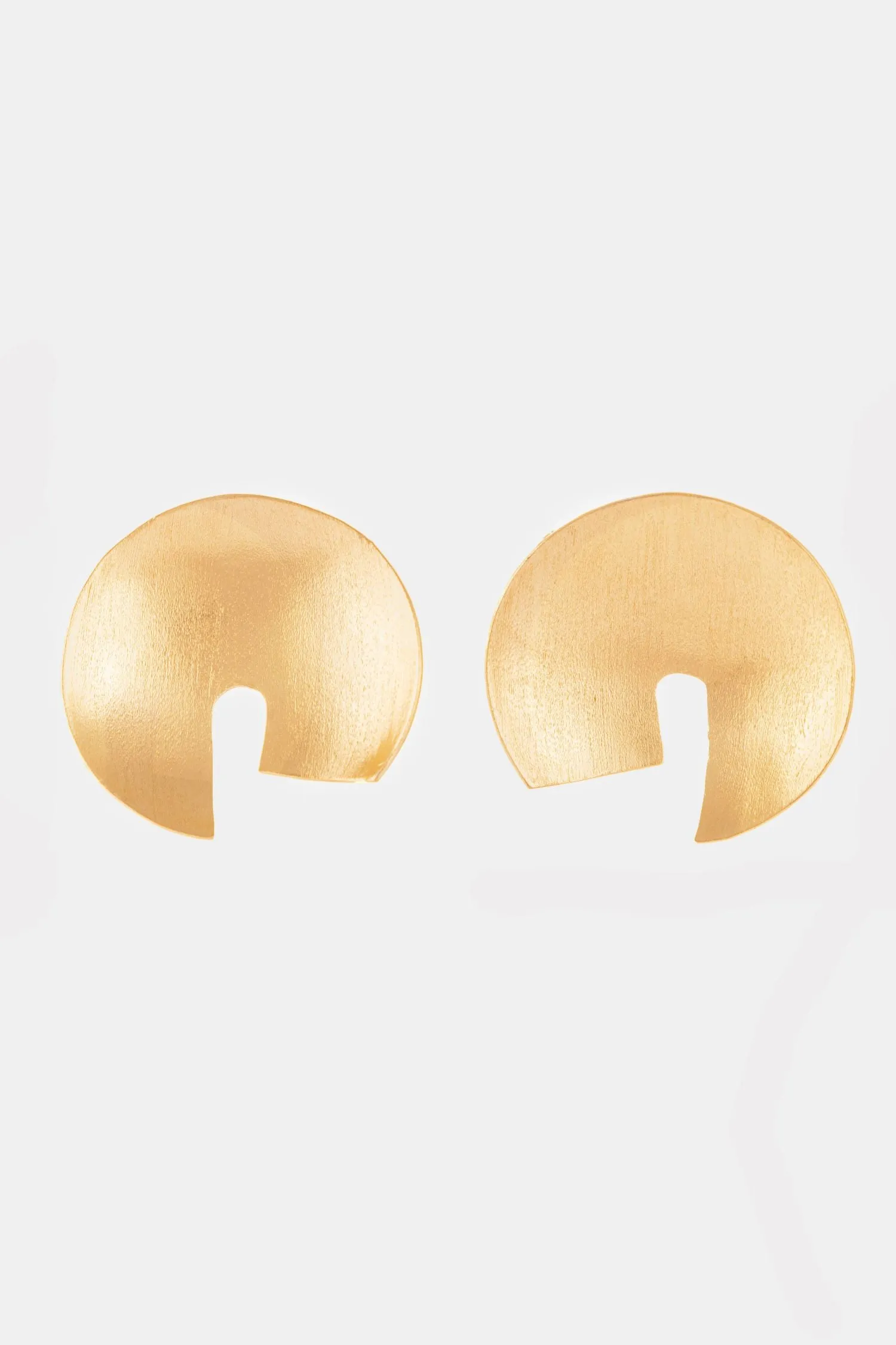 Filigree Shape Golden Earrings