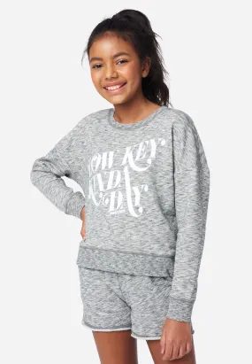Graphic Scoop-Neck Sweatshirt