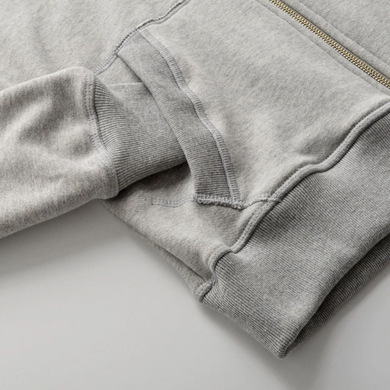 Grey French Terry Varsity Sweater