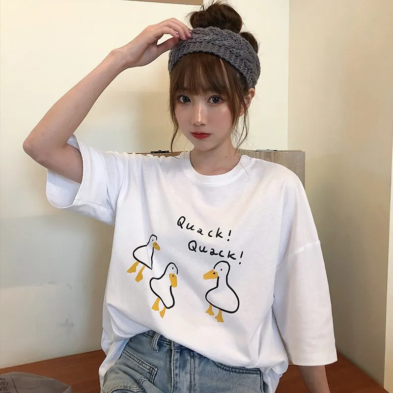 Kawaii Cartoon Duck T-Shirts