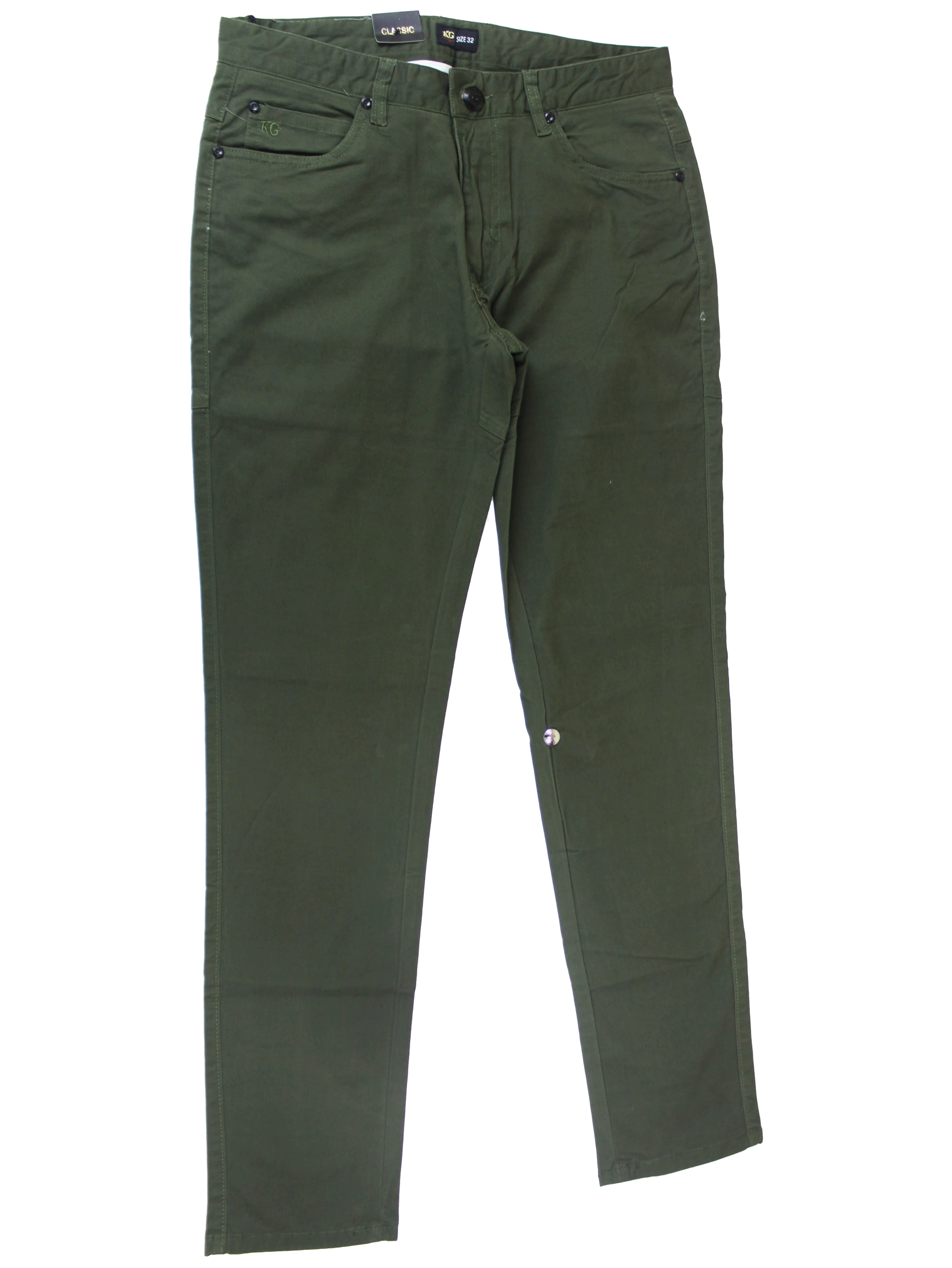 KG DARK OLIVE CLASSIC FIT CHINOS