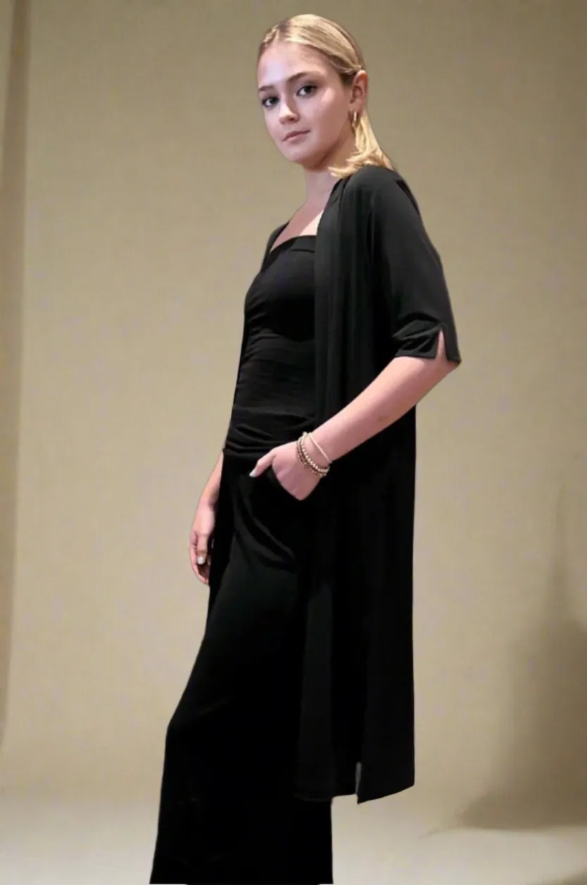 Long Cardigan in Matte Jersey - The Hanover