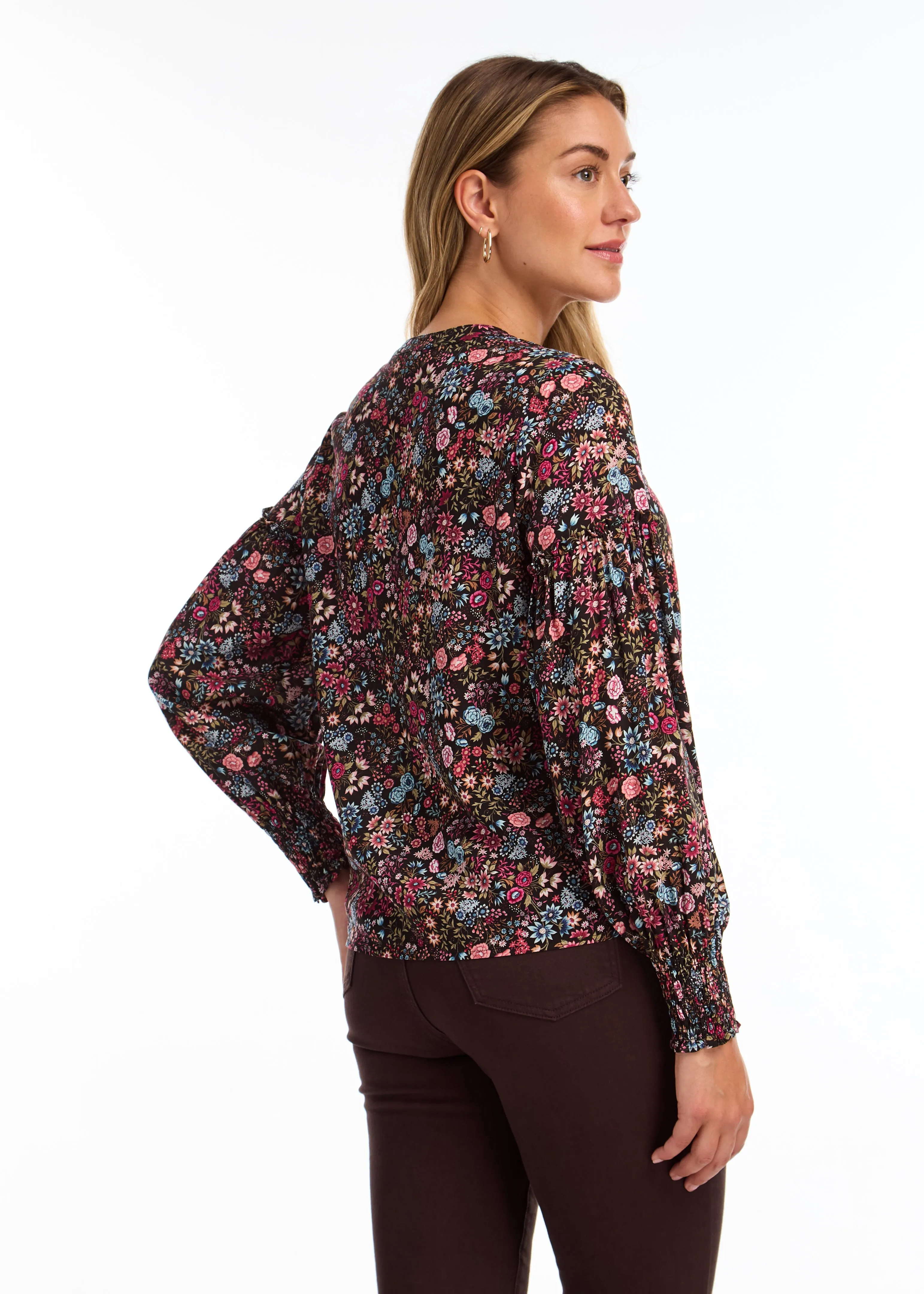 Long-Sleeve Smock Cuff Shirt