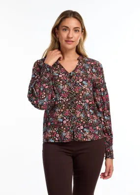 Long-Sleeve Smock Cuff Shirt