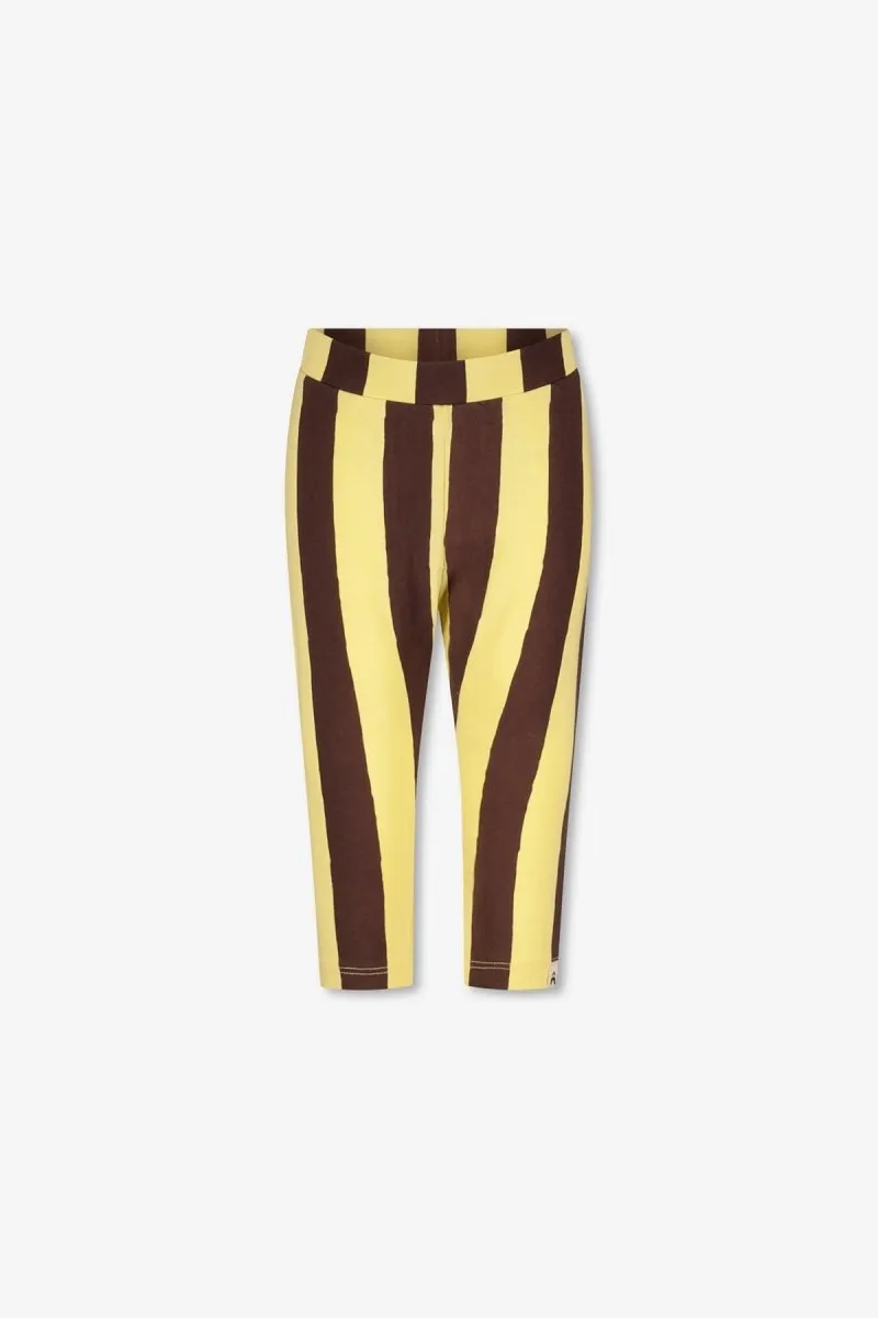 Manu Baby Legging Geel Bruine Strepen