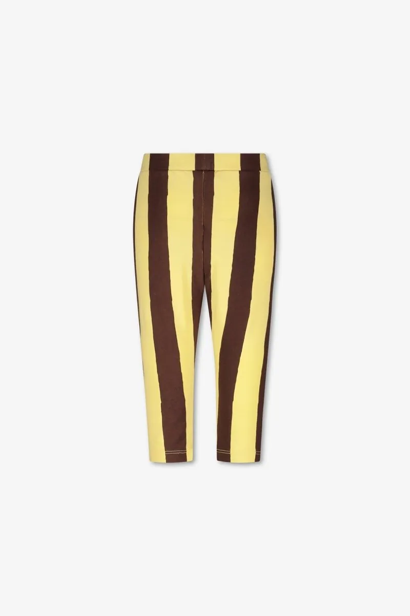 Manu Baby Legging Geel Bruine Strepen