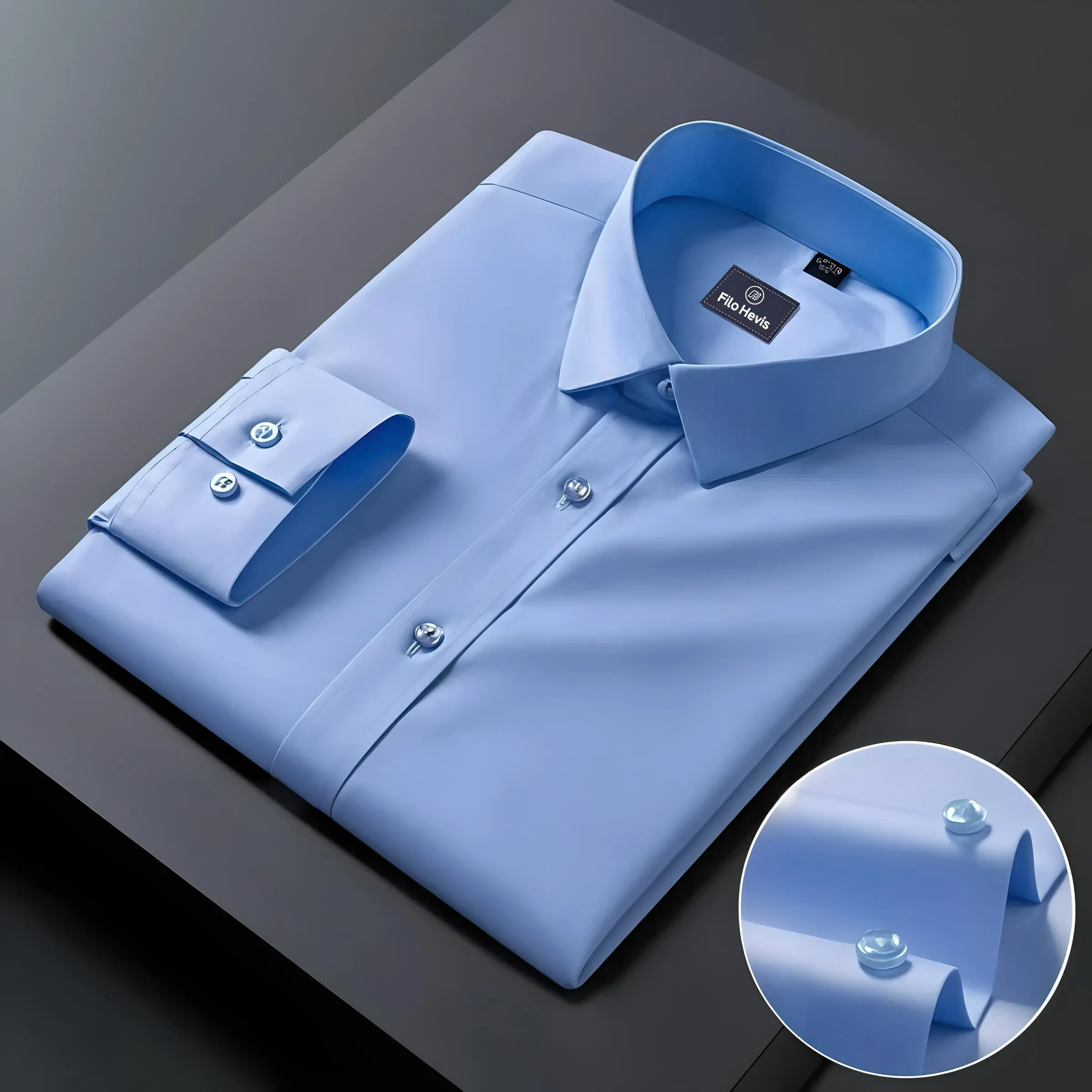 Men's Formal Regular Fit Full Sleeve Shirt - Sky Blue