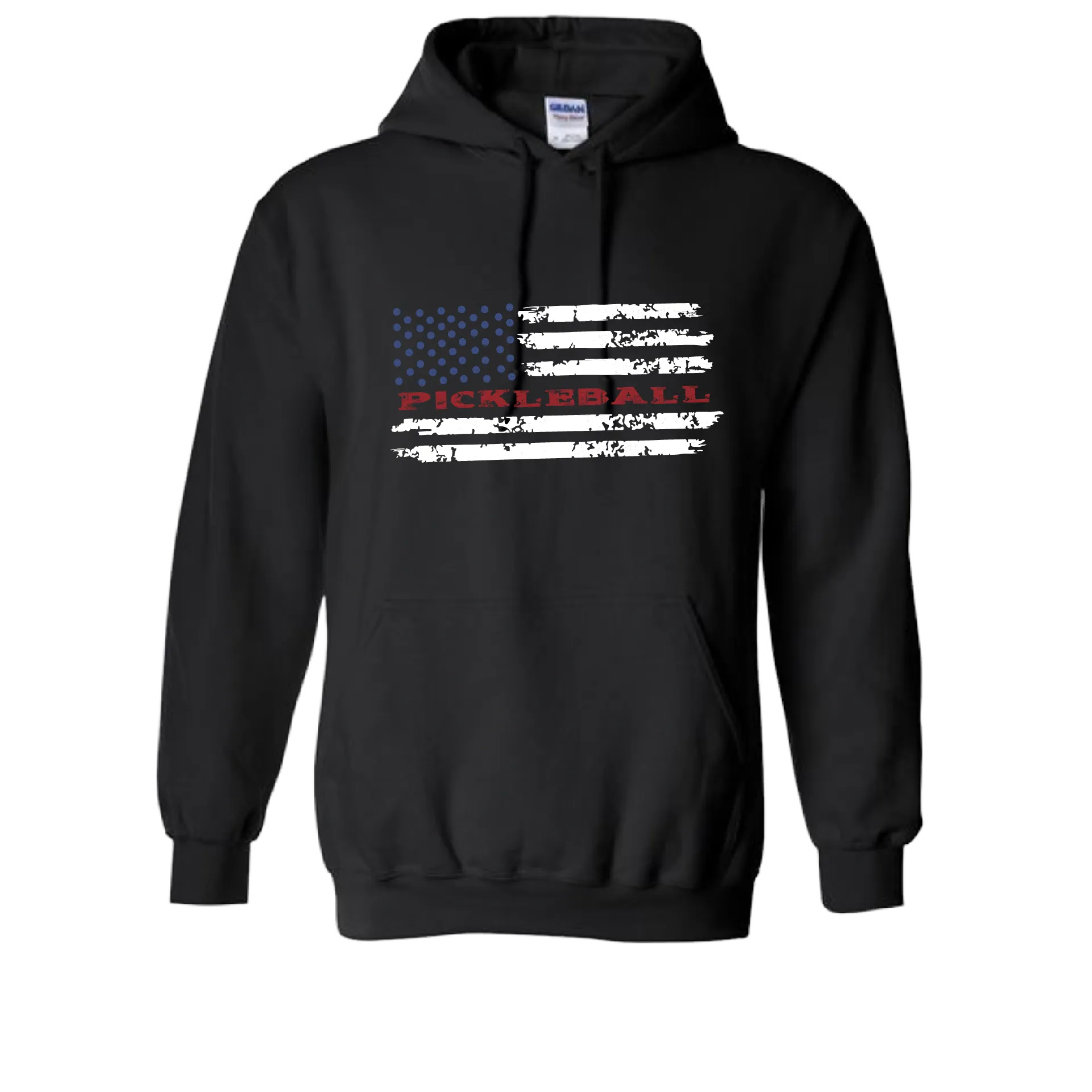 Pickleball Flag (Customizable) | Unisex Hoodie Athletic Sweatshirt | 50% Cotton/50% Polyester