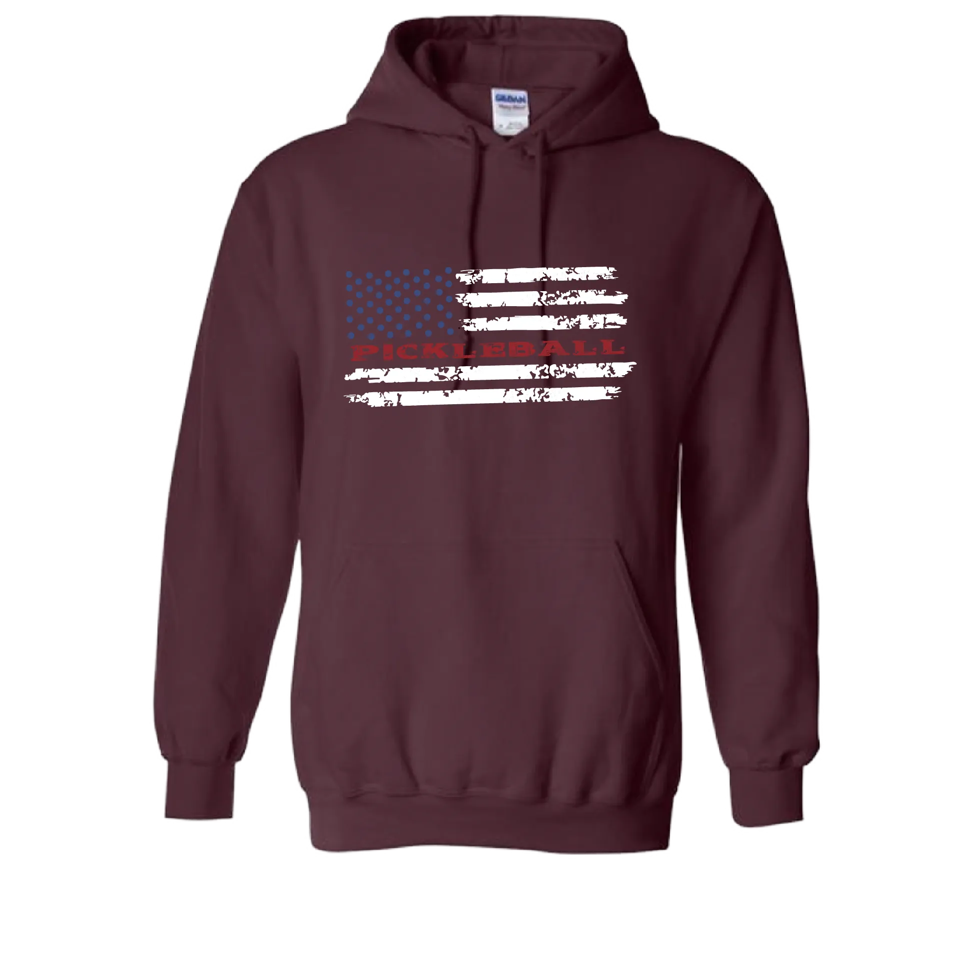 Pickleball Flag (Customizable) | Unisex Hoodie Athletic Sweatshirt | 50% Cotton/50% Polyester