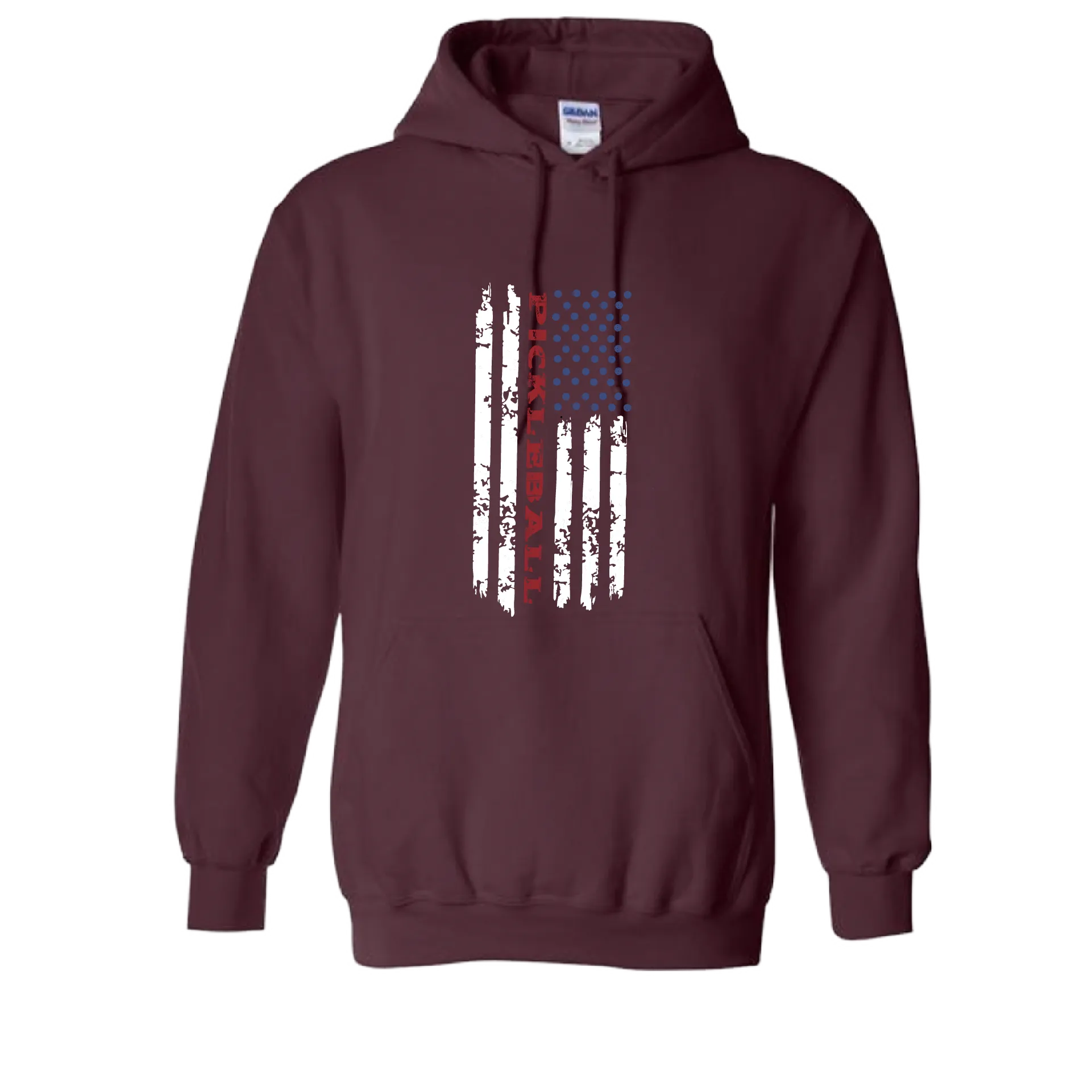 Pickleball Flag (Customizable) | Unisex Hoodie Athletic Sweatshirt | 50% Cotton/50% Polyester