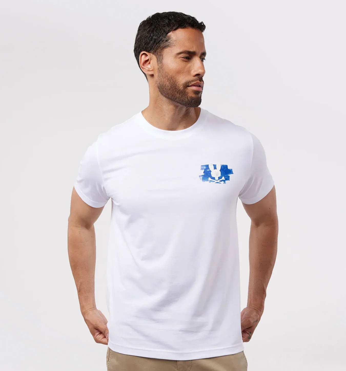Psycho Bunny Dolton Back Graphic Tee - White