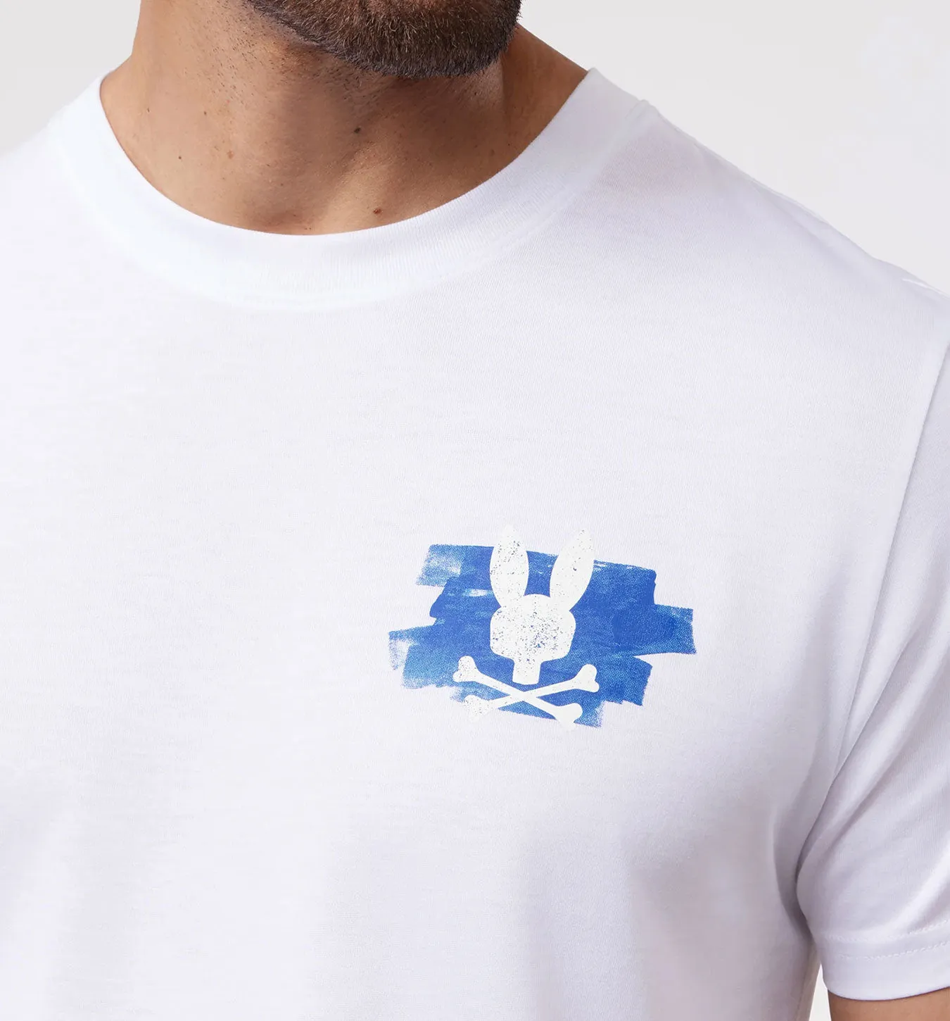 Psycho Bunny Dolton Back Graphic Tee - White