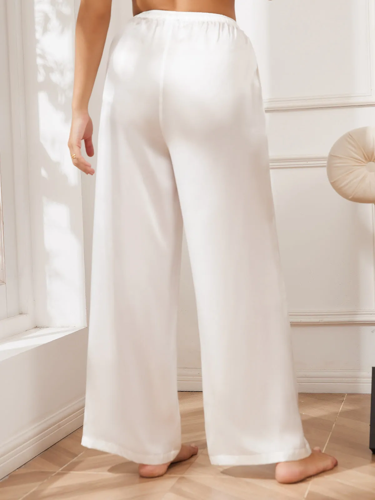 Pure Silk Casual Pants