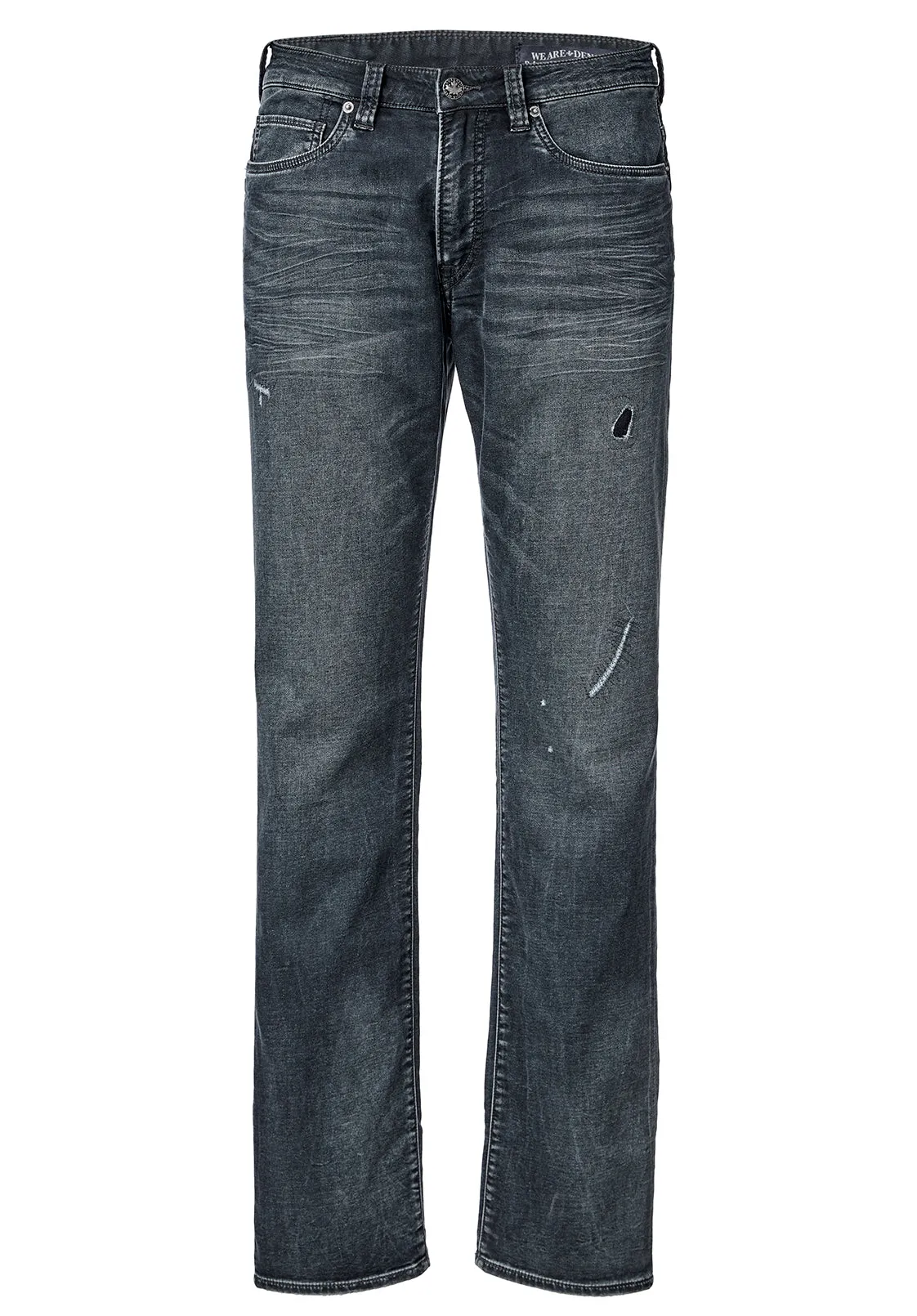 Relaxed Straight Driven Men’s Freedom Flex Jeans in Crinkled Blue - BM22843