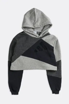Rework Adidas Patchwork Crop Sweatshirt - S