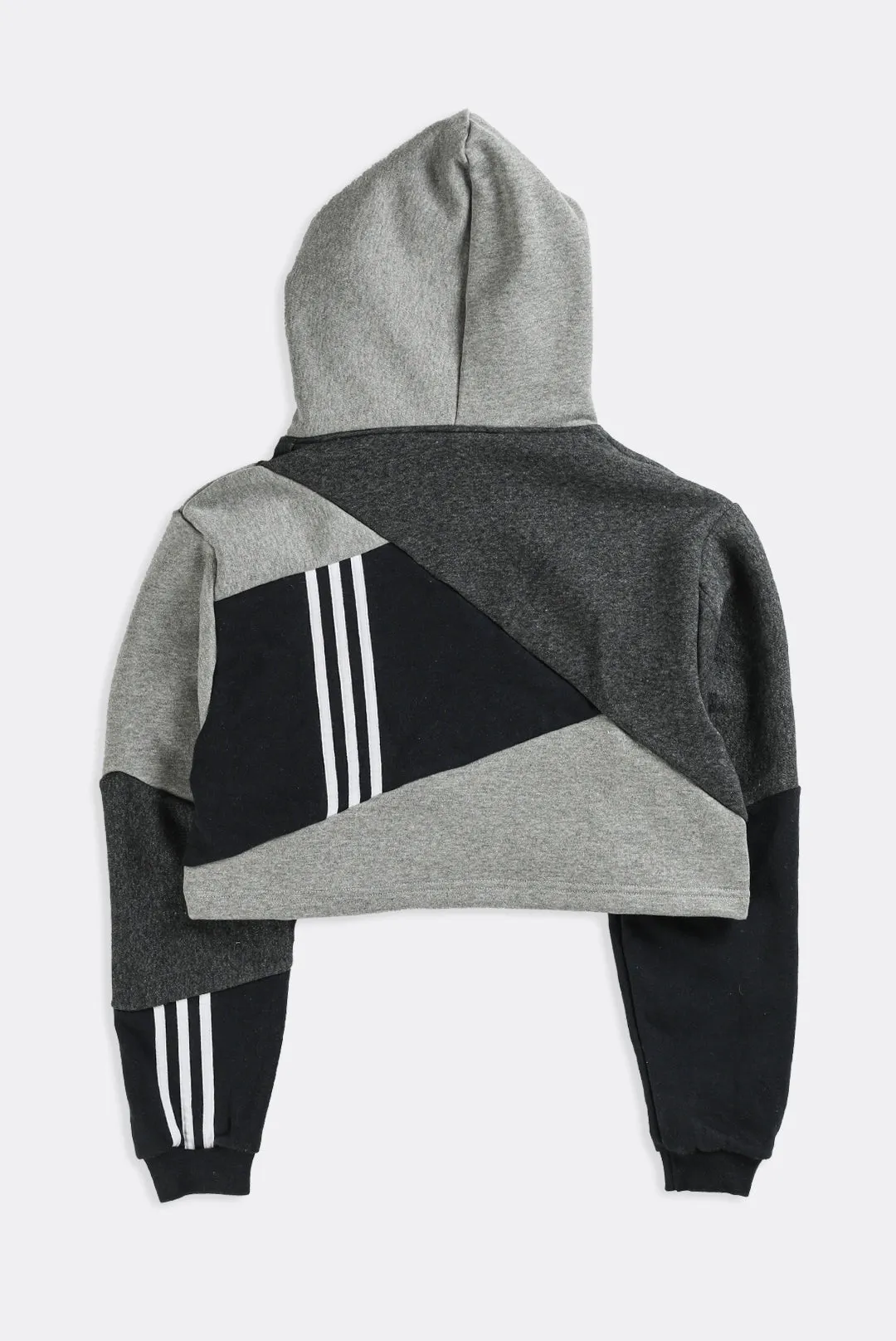 Rework Adidas Patchwork Crop Sweatshirt - S