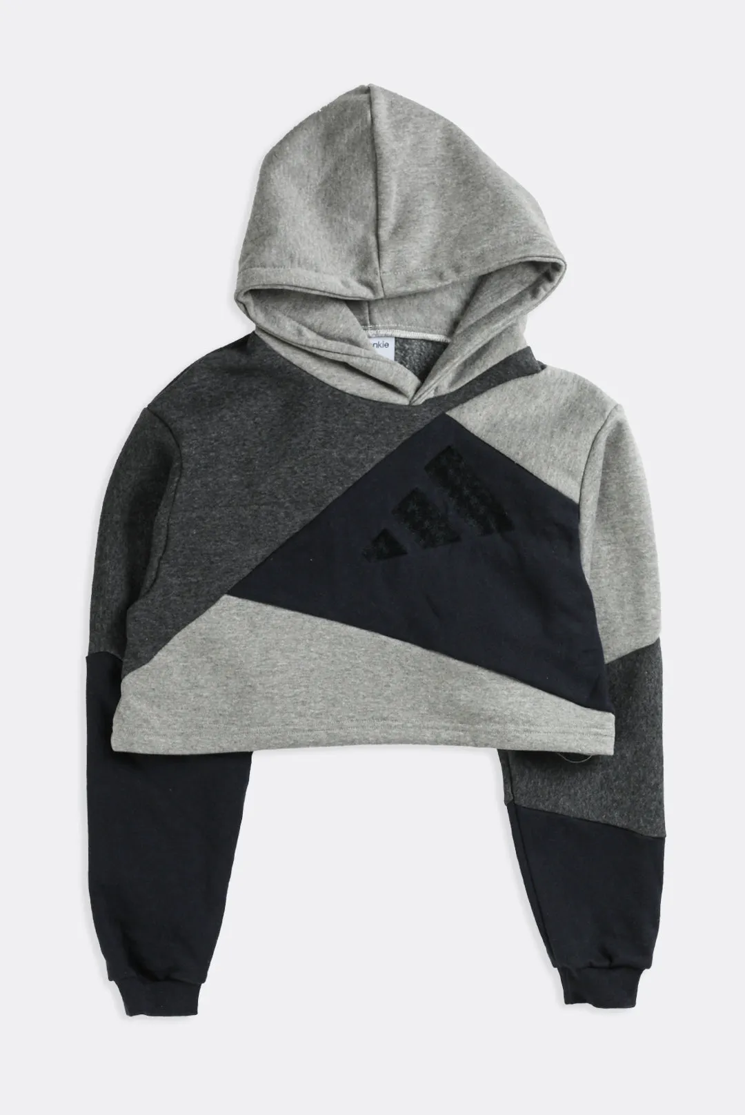 Rework Adidas Patchwork Crop Sweatshirt - S