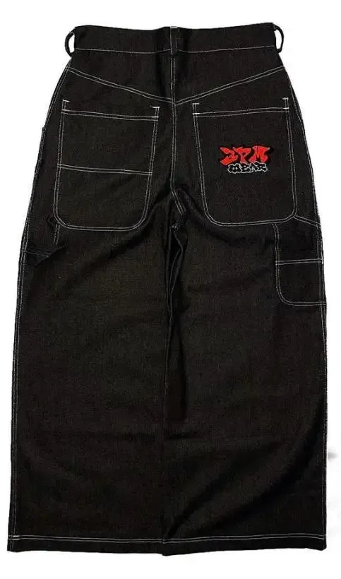 Y2K Leg Vintage Hip Hop Wide Streetwear Jeans Men Baggy Pants